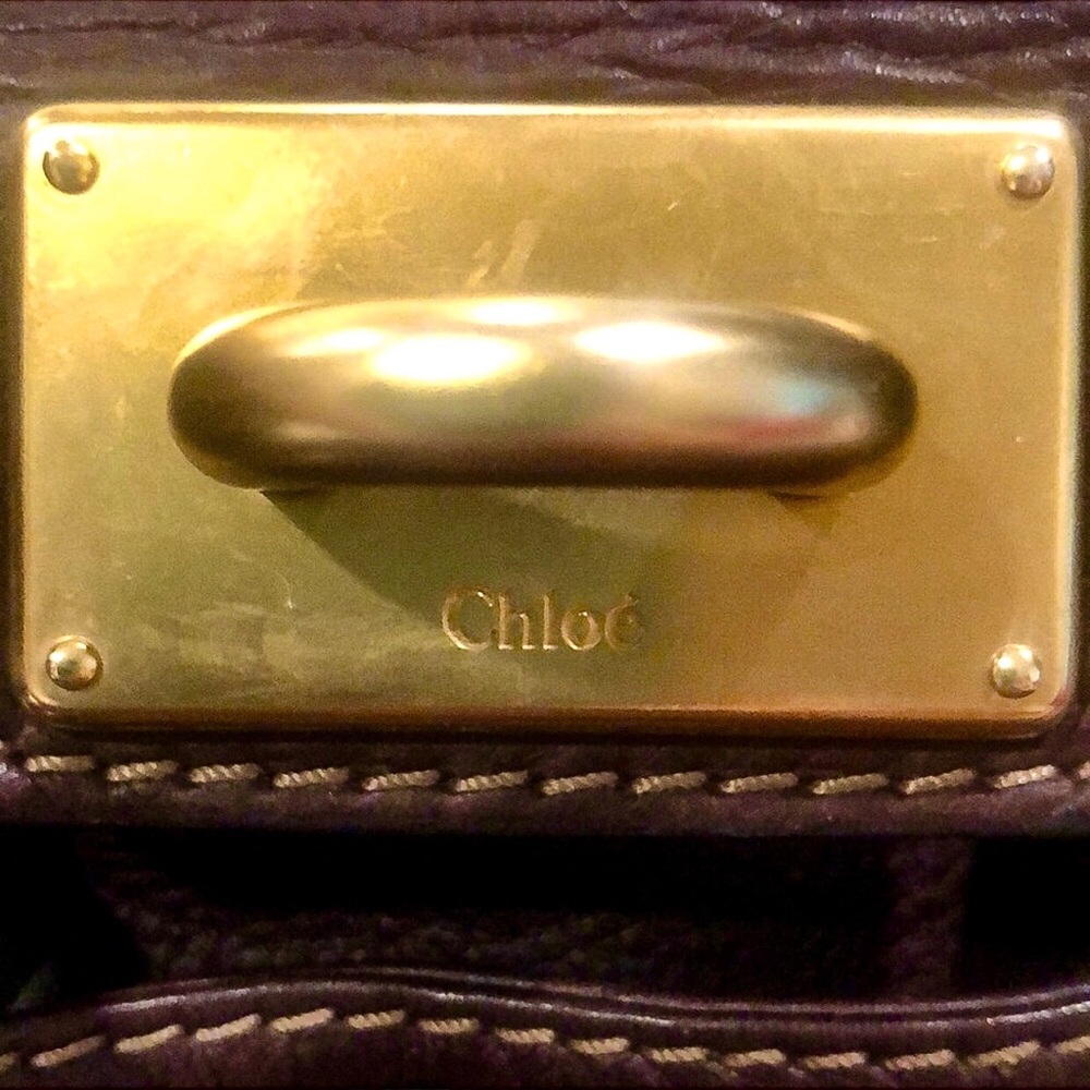 CHLOE Paddington Mocha Brown Leather Bag with Lock & Key Mint Condition - Picture 14 of 17